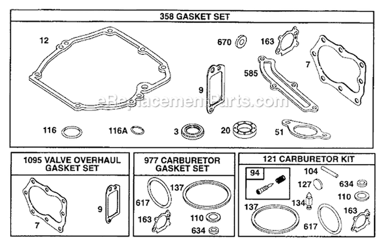 Page D Diagram and Parts List for 1052-1  Briggs and Stratton Pressure Washer